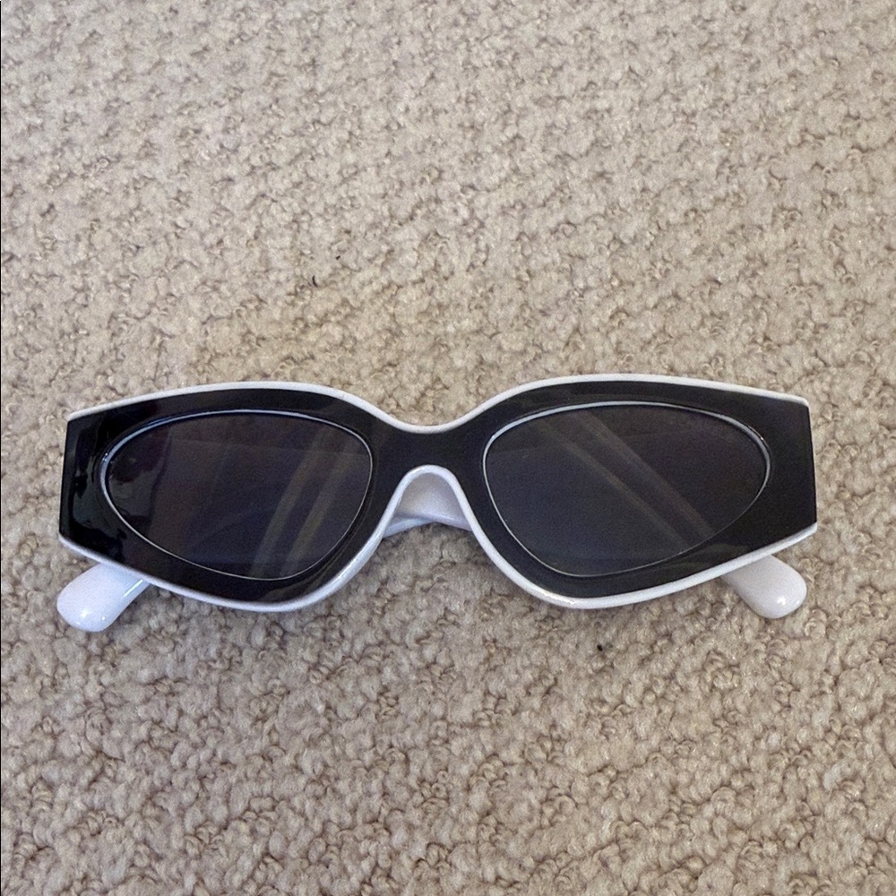 Stylish Black and White CC Sunglasses
